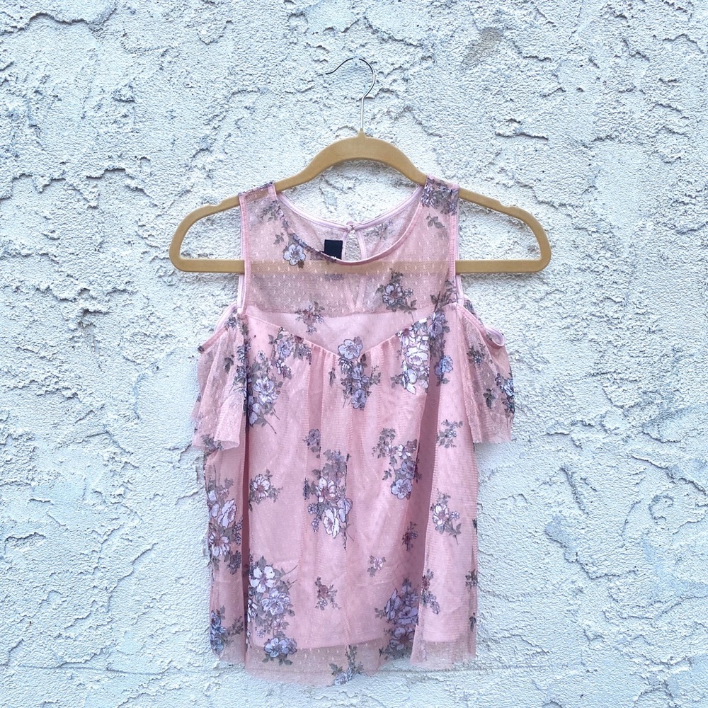 Pink printed top